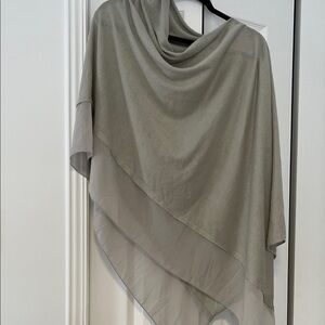 Elegant Gray Layered Poncho